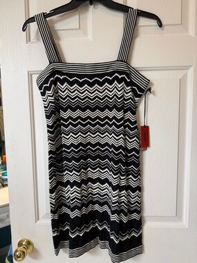 Missoni Black and White Striped Knit Dress